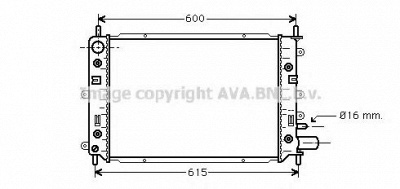 AVA QUALITY COOLING fd2212 -  Радиатор, охлаждение двигателя